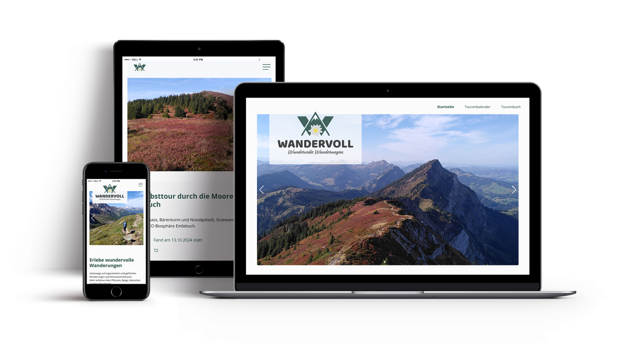 Wandervoll Webseite responsive Wandervoll Webseite responsive