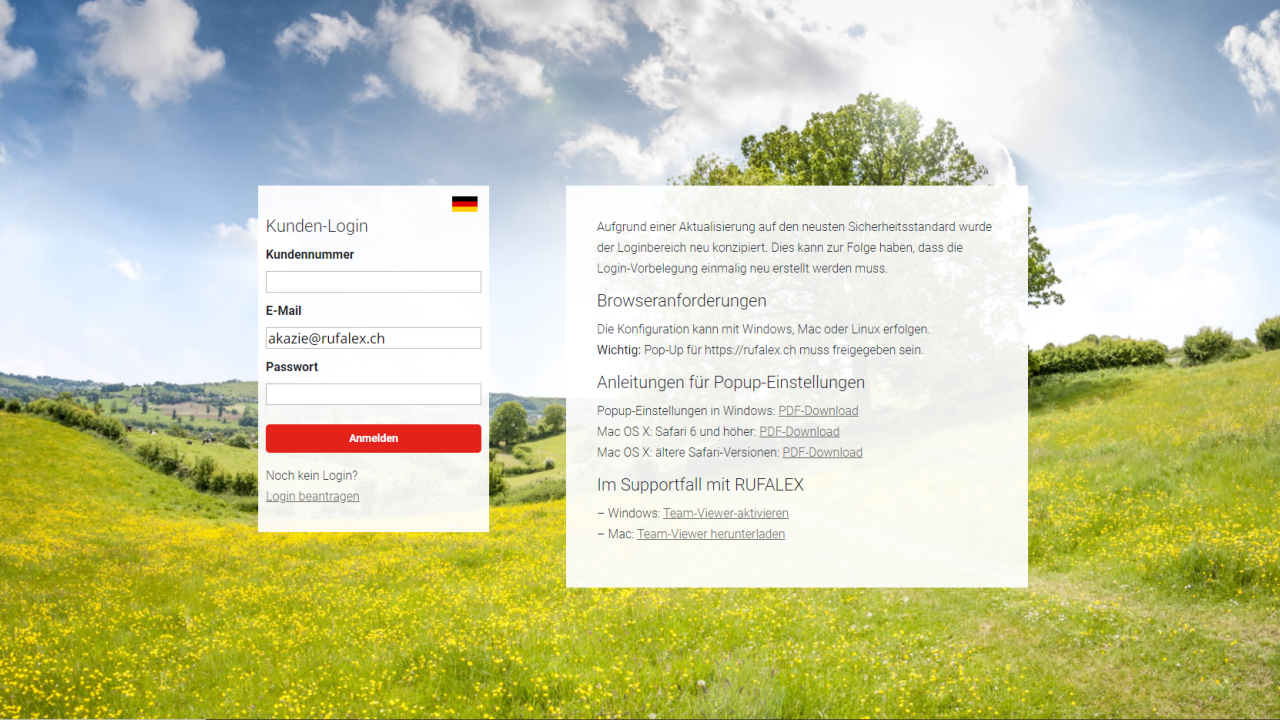 Rufalex Rufalex Login Konfigurator Seite